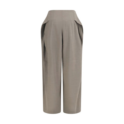 Gray Wool Oves Aries Flared Pants