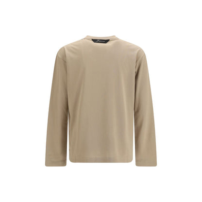 Beige Paper Long Sleeve T-Shirt