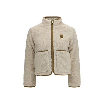 Beige Polyester Full-Length Jacket