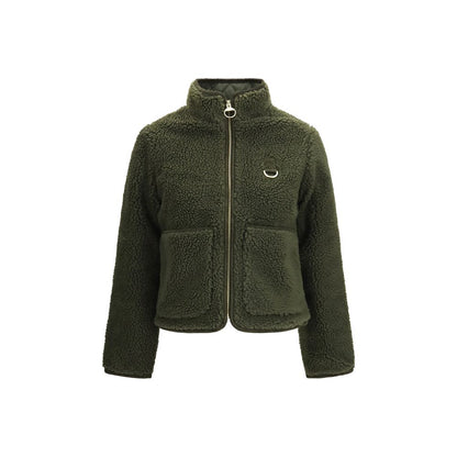 Bicolor Polyester Full-Length Jacket