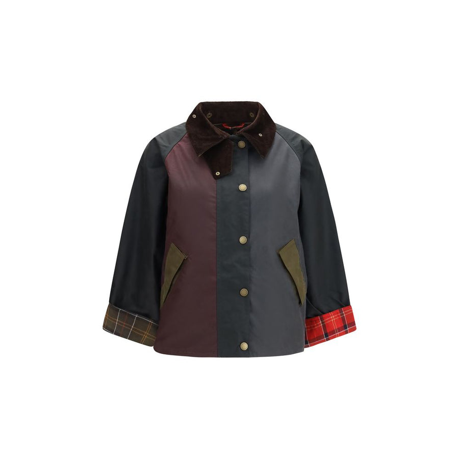 Blue Cotton Full-Length Jacket