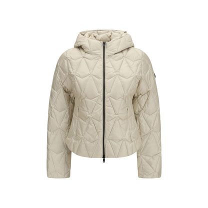 Beige Goose Down Full-Length Jacket