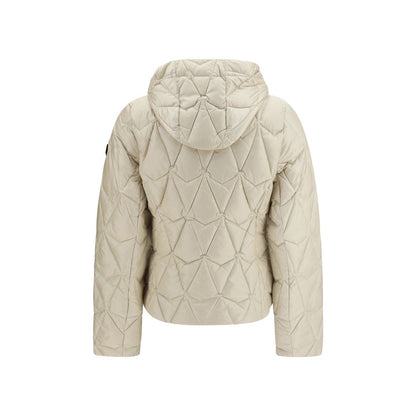 Beige Goose Down Full-Length Jacket