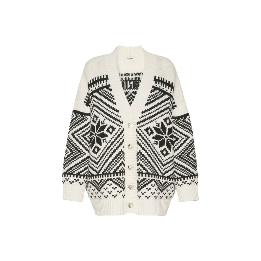 White Virgin Wool Cardigan