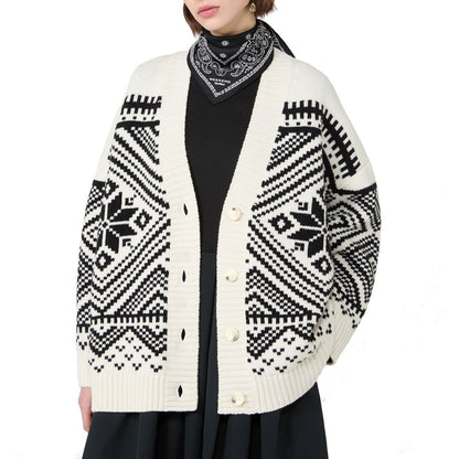 White Virgin Wool Cardigan