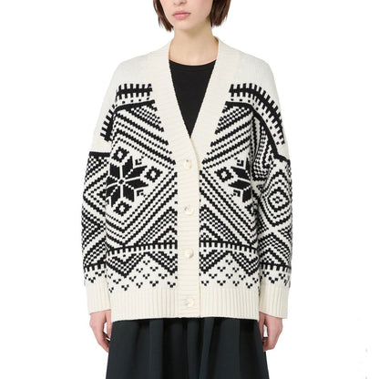 White Virgin Wool Cardigan