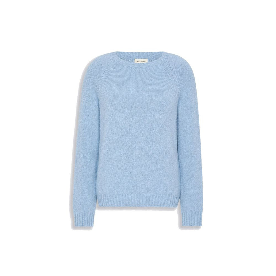 Blue Alpaca Leather Sweatshirt