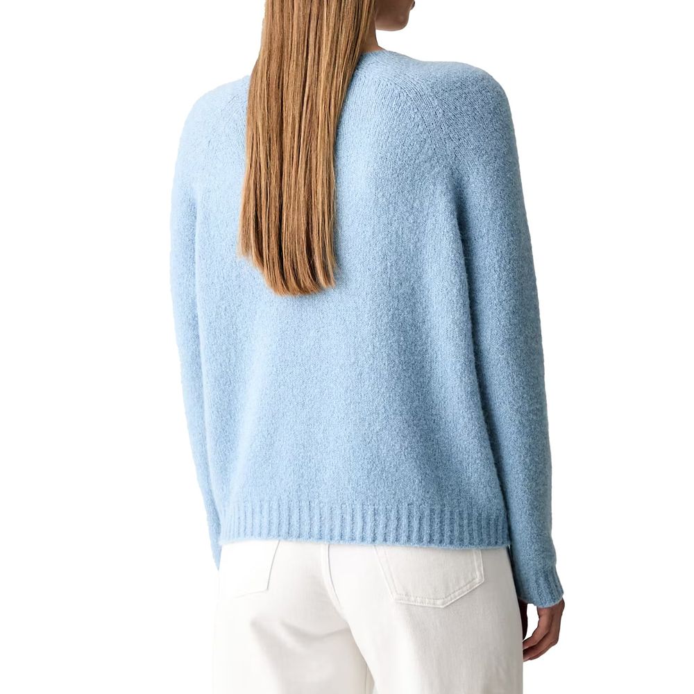 Blue Alpaca Leather Sweatshirt