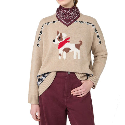 Beige Virgin Wool Sweatshirt