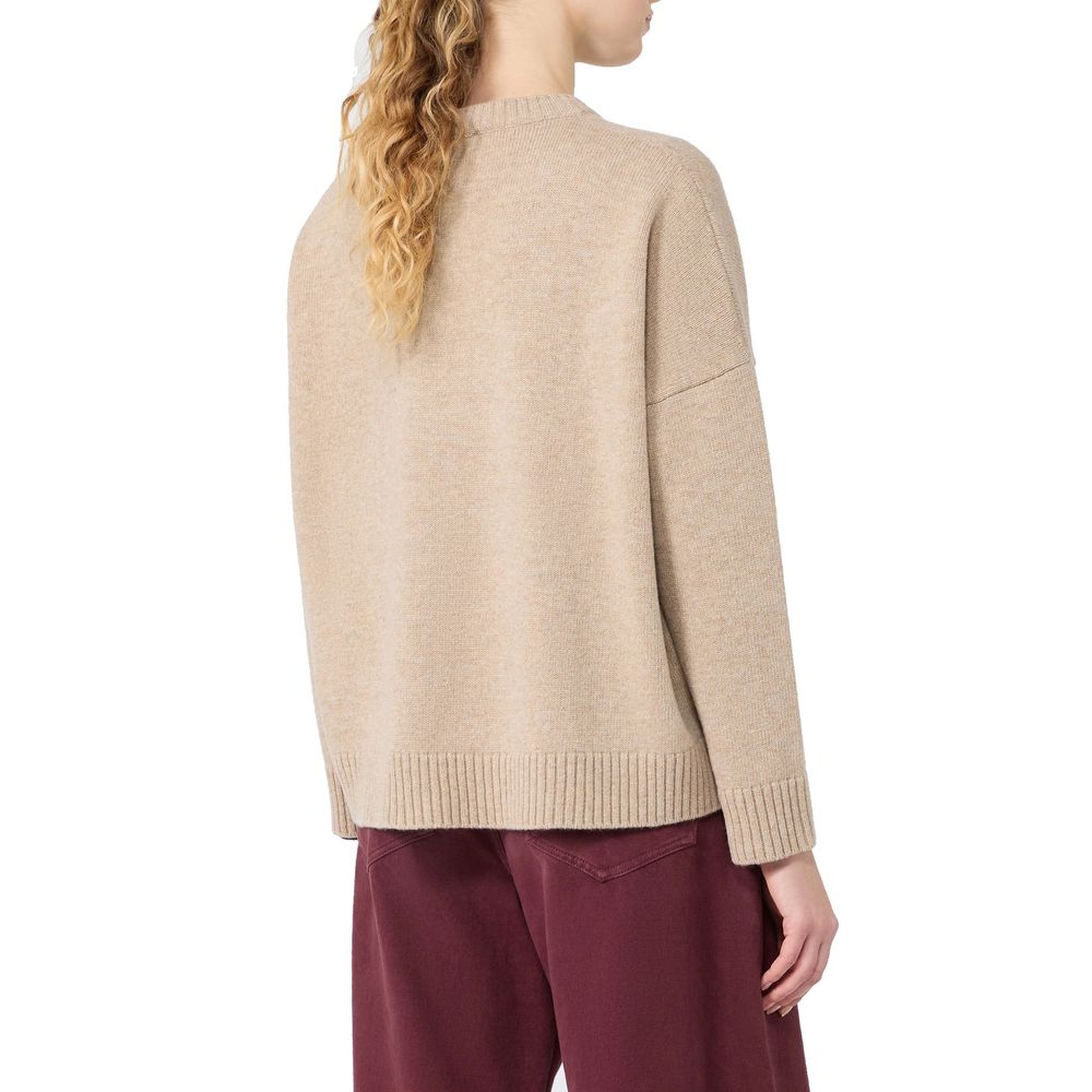 Beige Virgin Wool Sweatshirt
