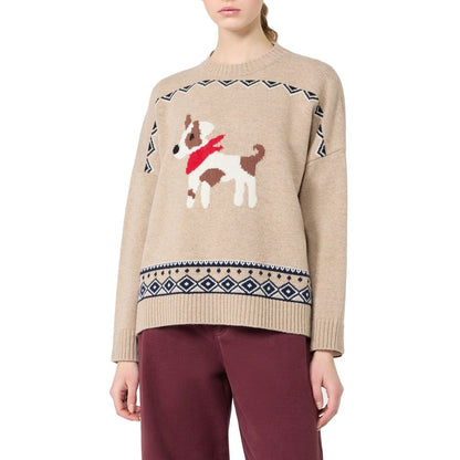 Beige Virgin Wool Sweatshirt