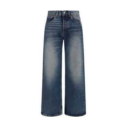 Blue Cotton Relaxed Fit Jeans