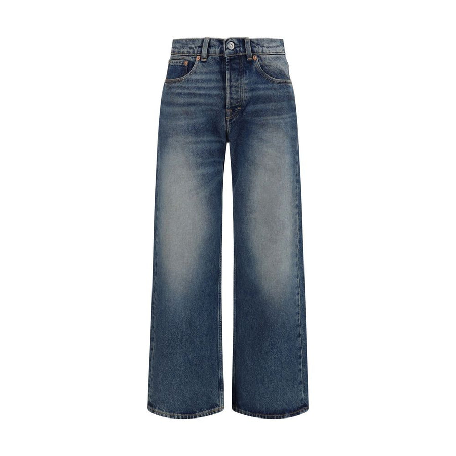 Blue Cotton Relaxed Fit Jeans