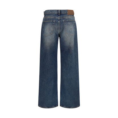 Blue Cotton Relaxed Fit Jeans