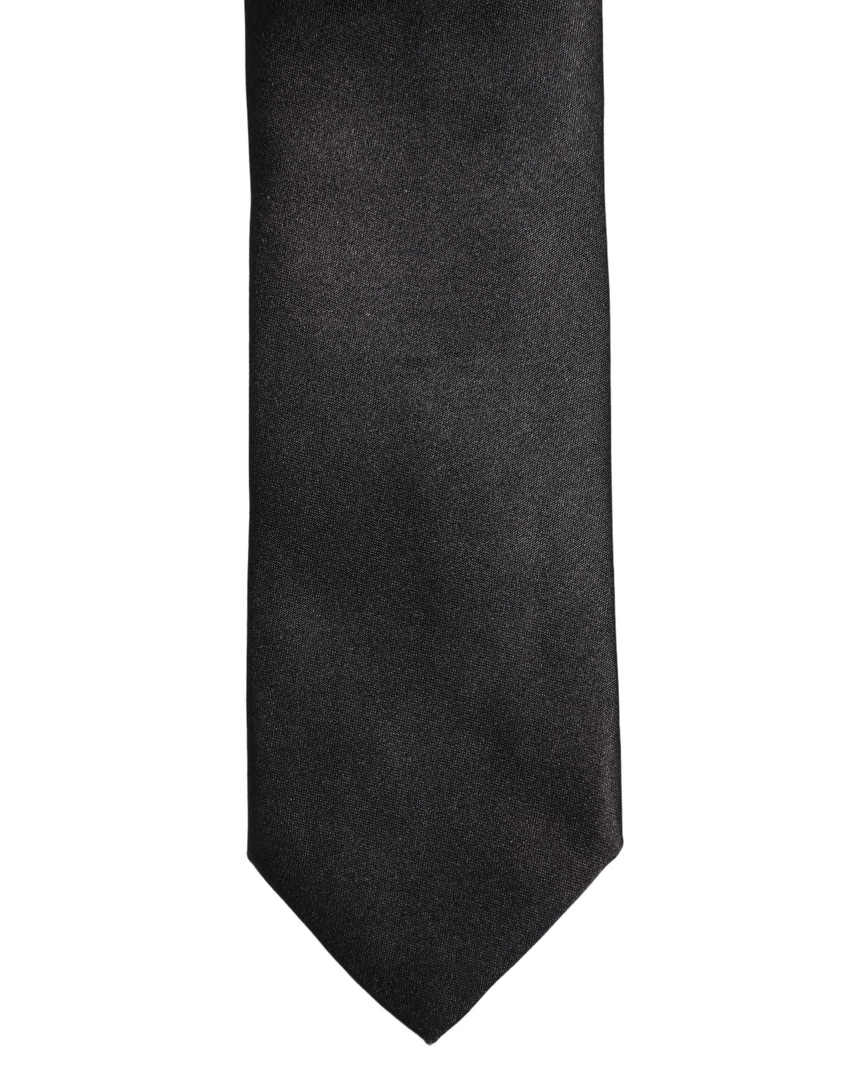 Black Satin 100% Silk Adjustable Tied Men Necktie Tie