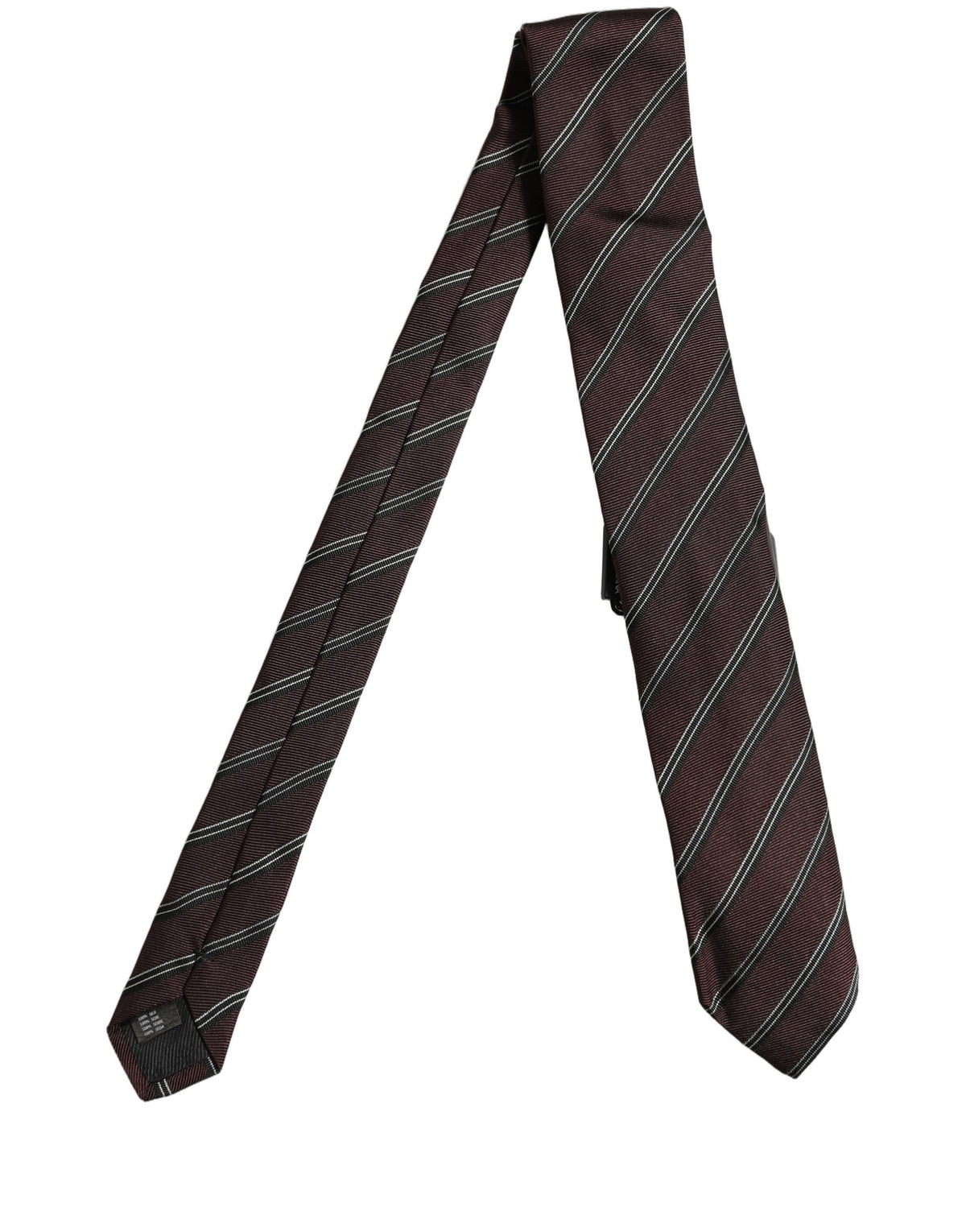 Burgundy Stripes Silk Adjustable Necktie Accessory Tie