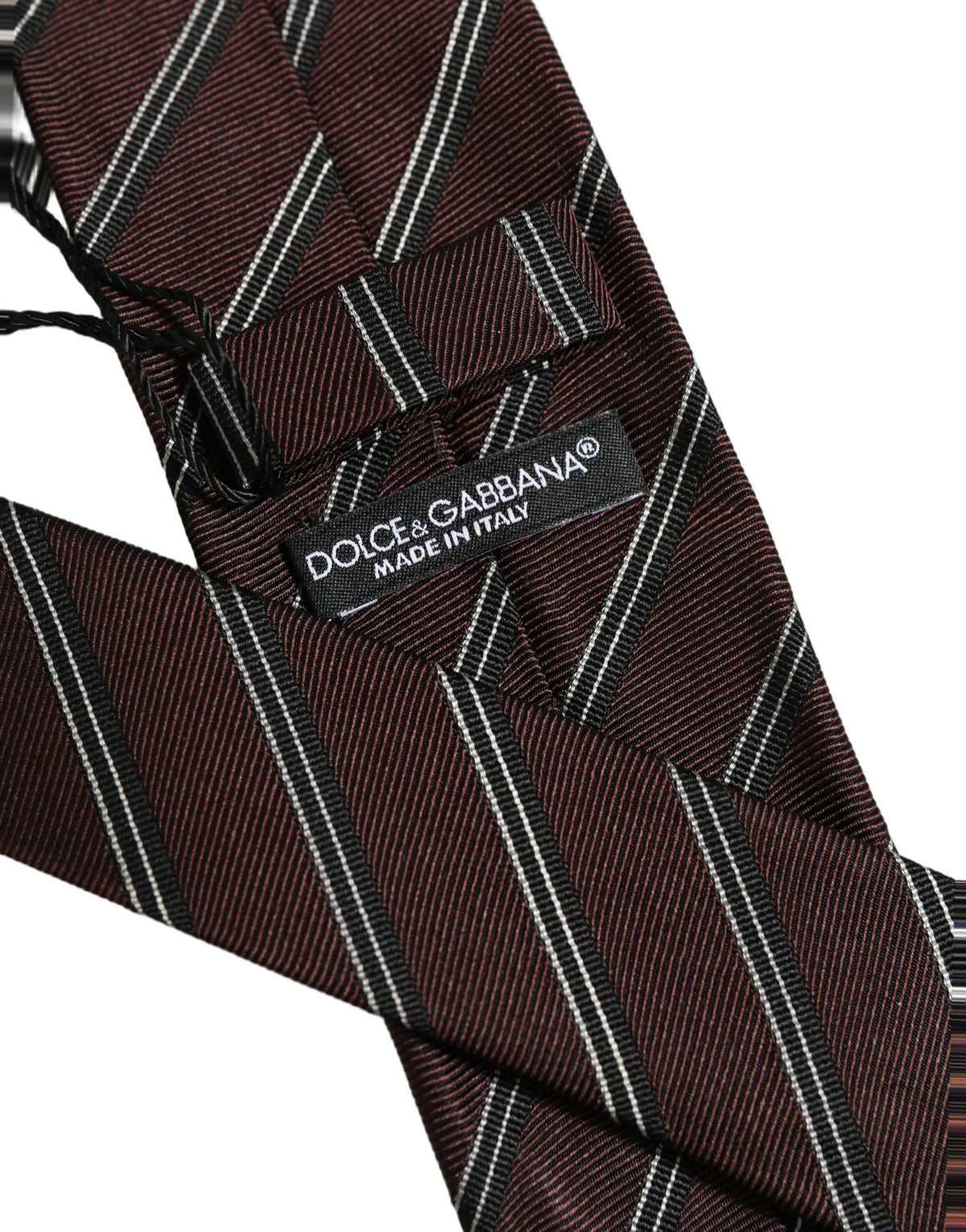 Burgundy Stripes Silk Adjustable Necktie Accessory Tie
