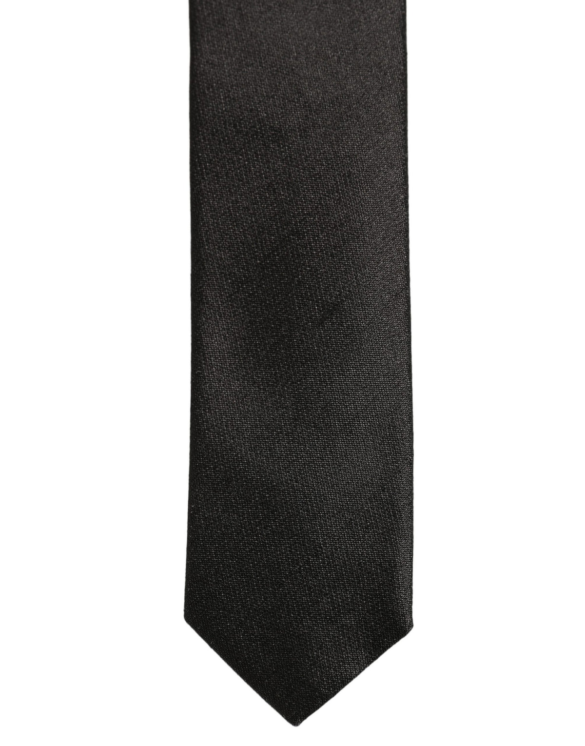 Black Satin Textured Adjustable Necktie Men Accessory Tie