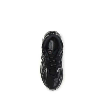 Black Polyamide Athletic Sneakers