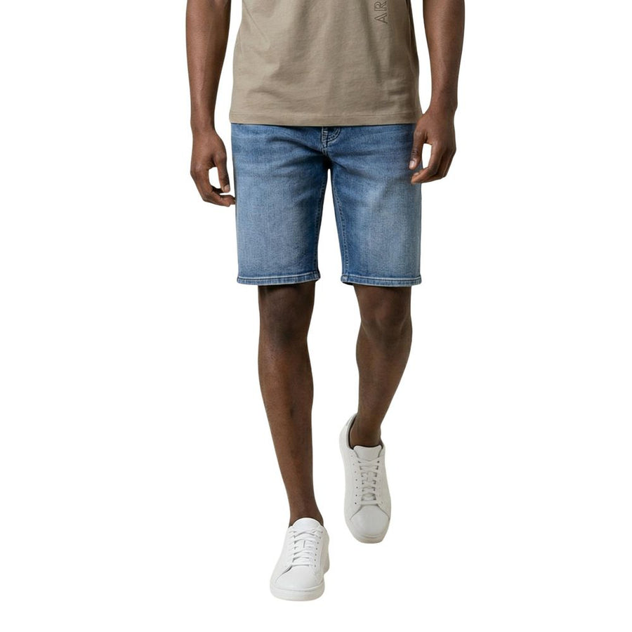 Blue Cotton Bermuda Shorts