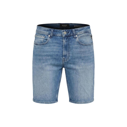 Blue Cotton Bermuda Shorts