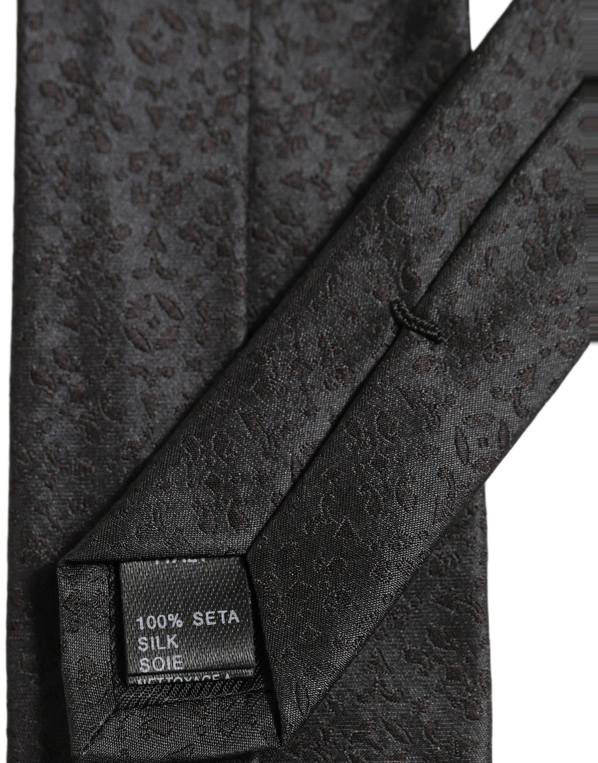 Black Jacquard Silk Adjustable Necktie Men Accessory Tie