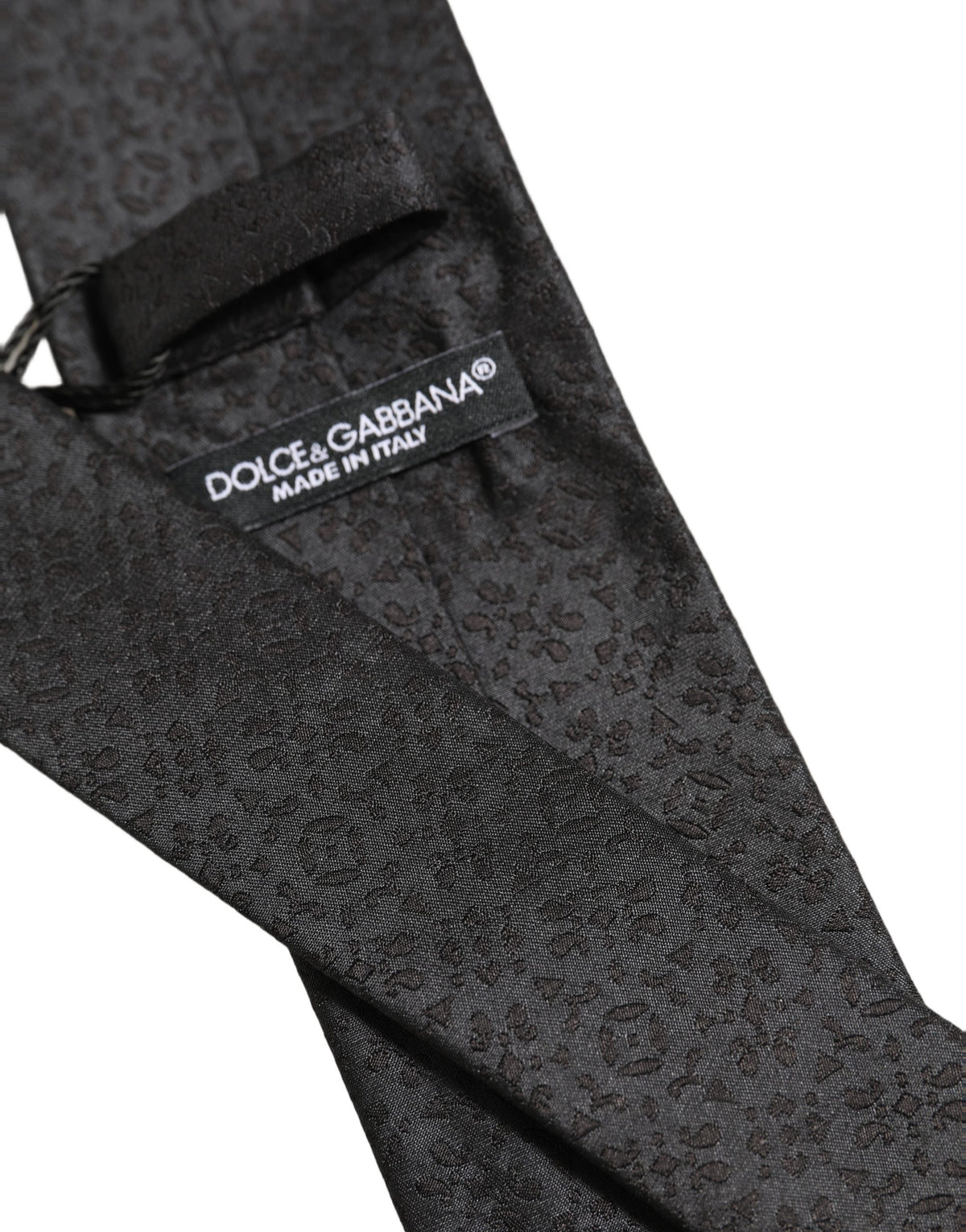 Black Jacquard Silk Adjustable Necktie Men Accessory Tie