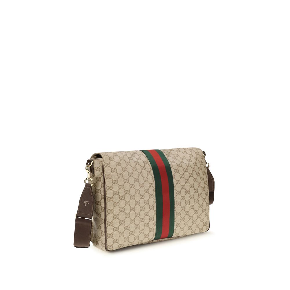 Beige Cotton Shoulder Bag