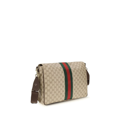 Beige Cotton Shoulder Bag
