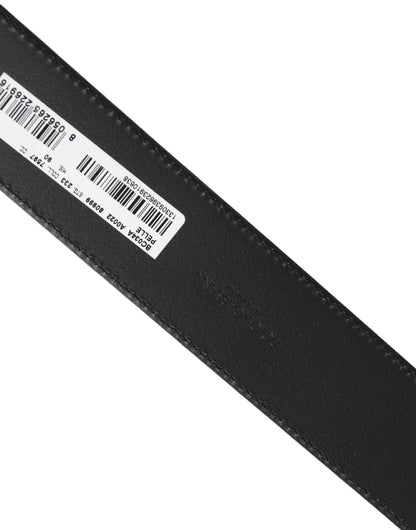 Black Leather Bee Accent Metal Buckle Belt