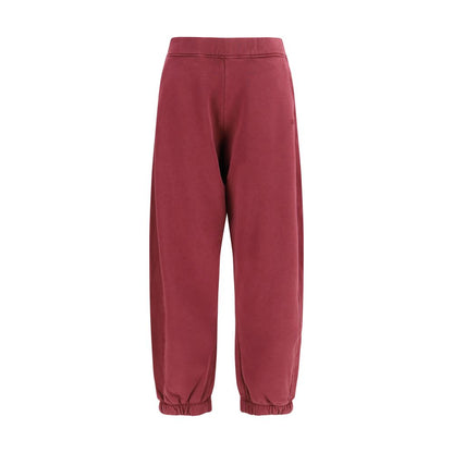 Purple Cotton Casual Pants