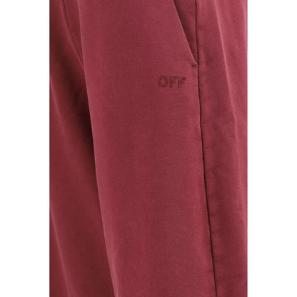 Purple Cotton Casual Pants