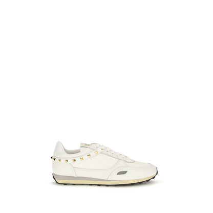 White Calf Leather Bos Taurus Athletic Sneakers