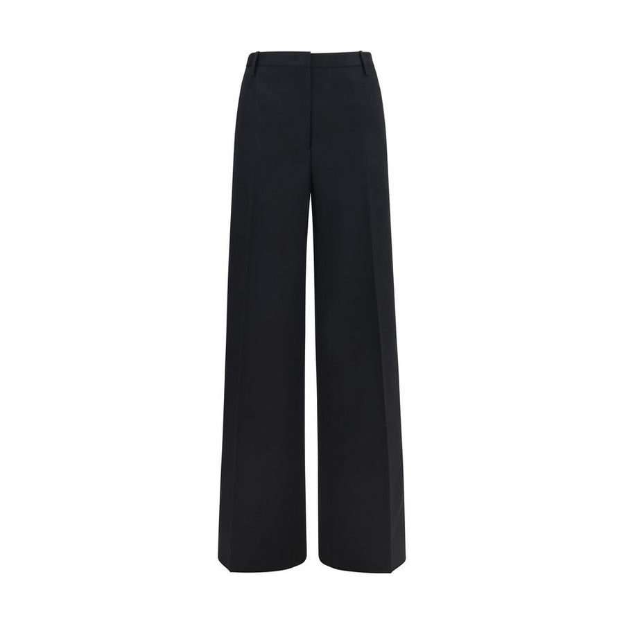 Black Cotton Casual Pants