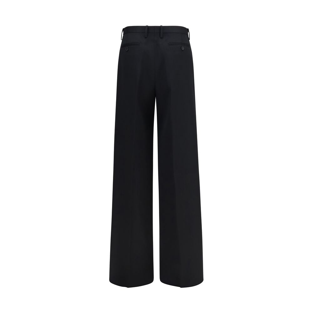 Black Cotton Casual Pants