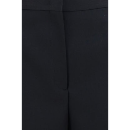 Black Cotton Casual Pants