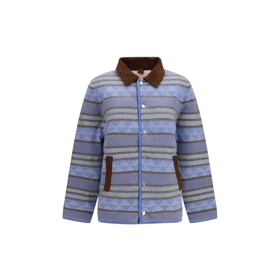 Blue Wool Oves Aries Full-Length Jacket