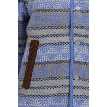 Blue Wool Oves Aries Full-Length Jacket