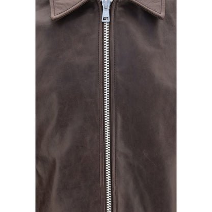 Brown Calf Leather Bos Taurus Leather Jacket