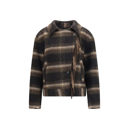 Black Wool Oves Aries Coat