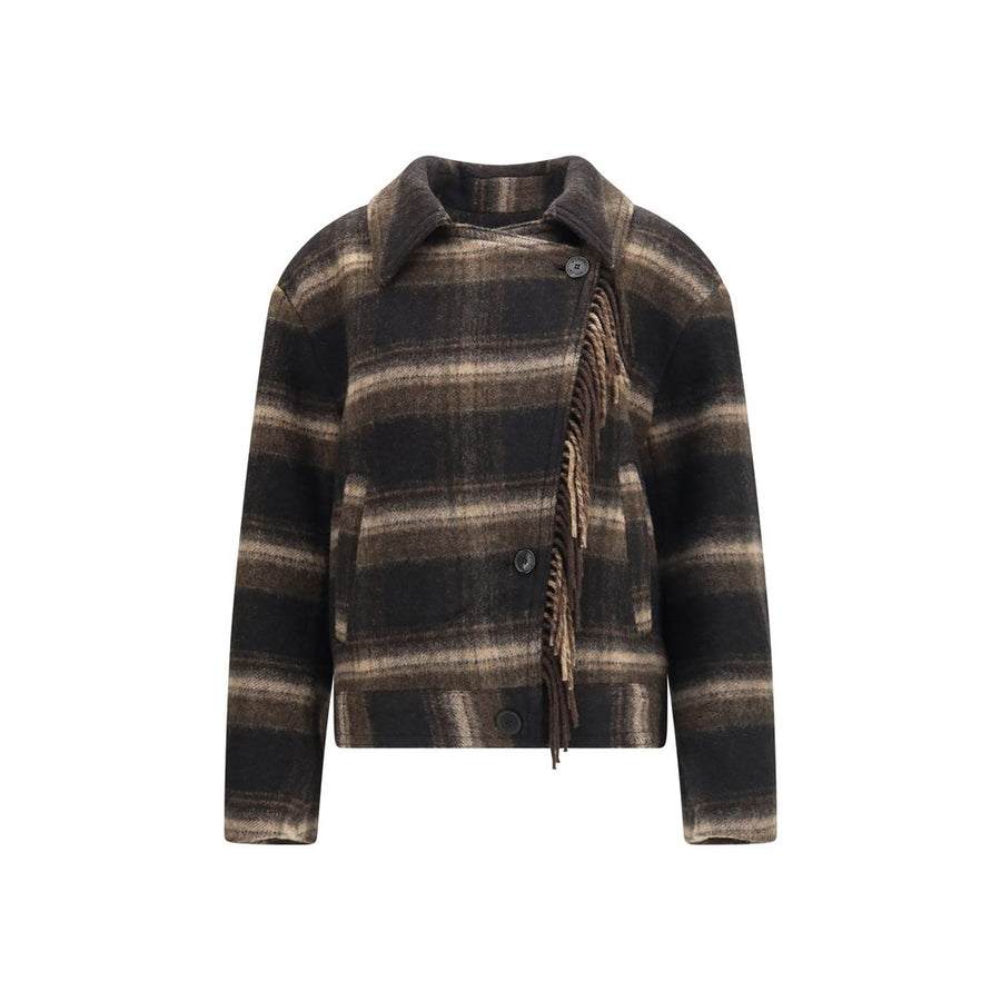 Black Wool Oves Aries Coat