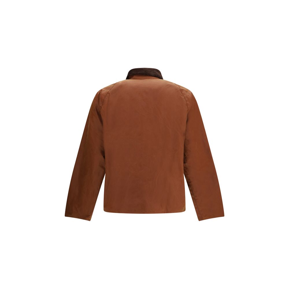 Brown Cotton Full-Length Jacket