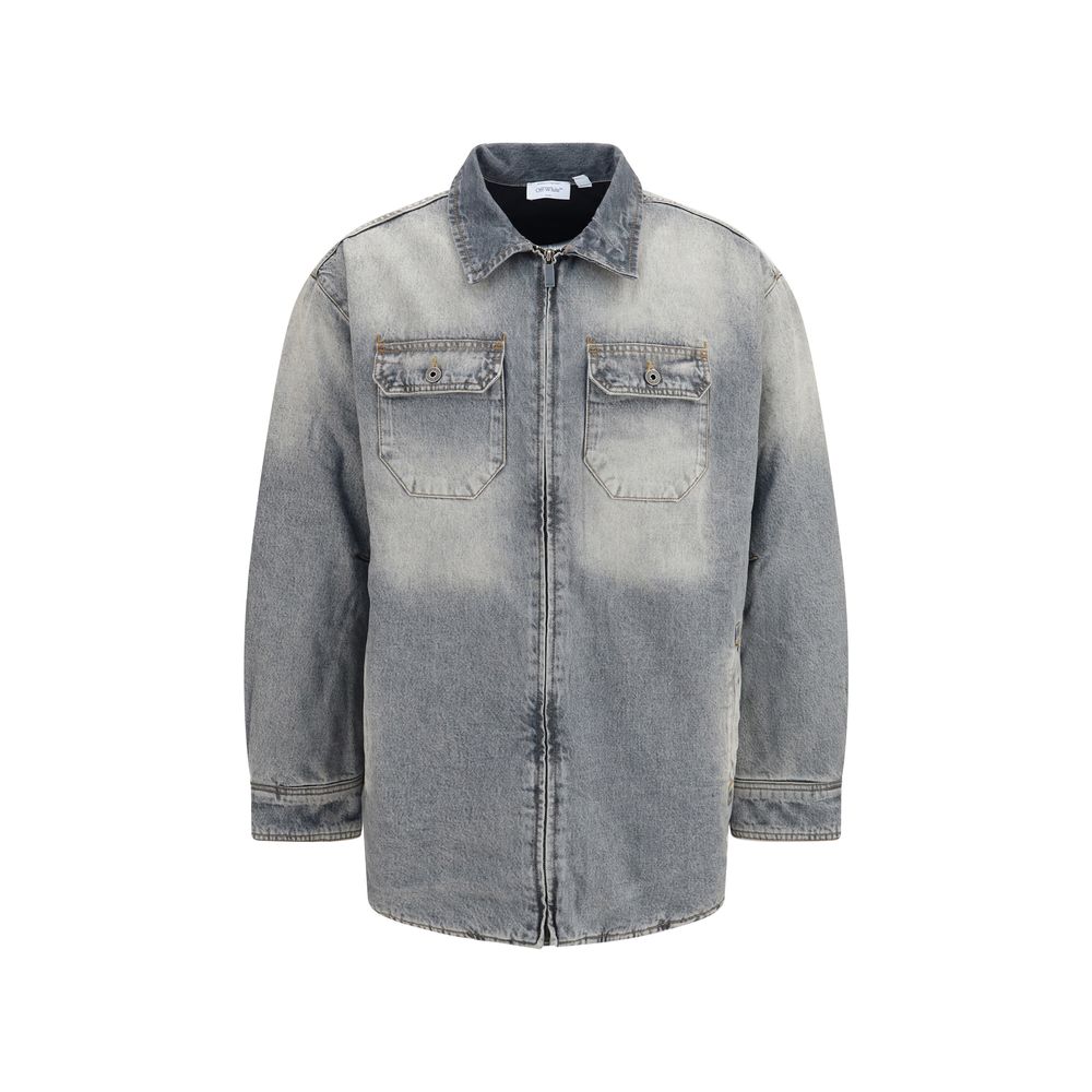 Gray Cotton Denim Jacket