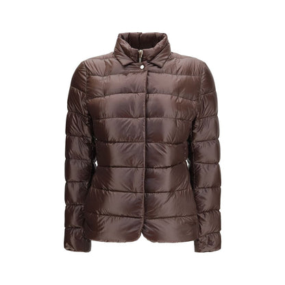 Brown Goose Down Full-Length Jacket