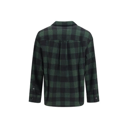 Bicolor Wool Oves Aries Pattern Shirt