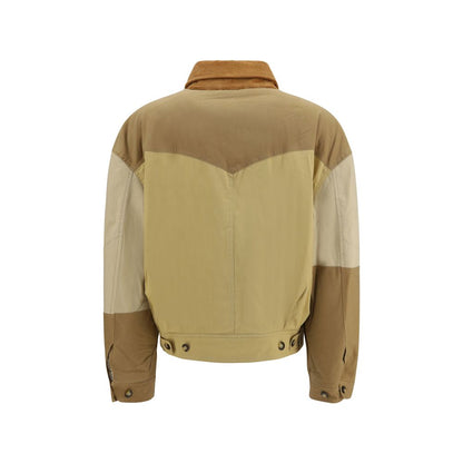 Beige Cotton Full-Length Jacket