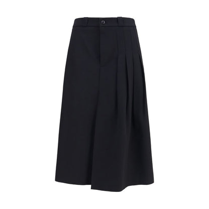 Black Wool Oves Aries Midi Skirt