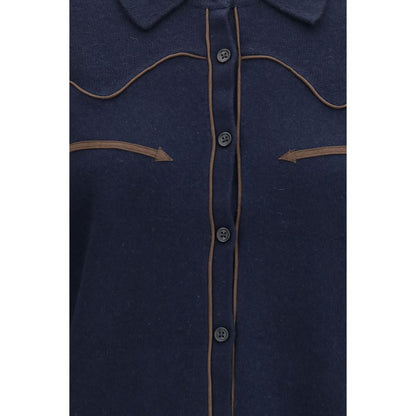 Blue Cashmere Dress Shirt