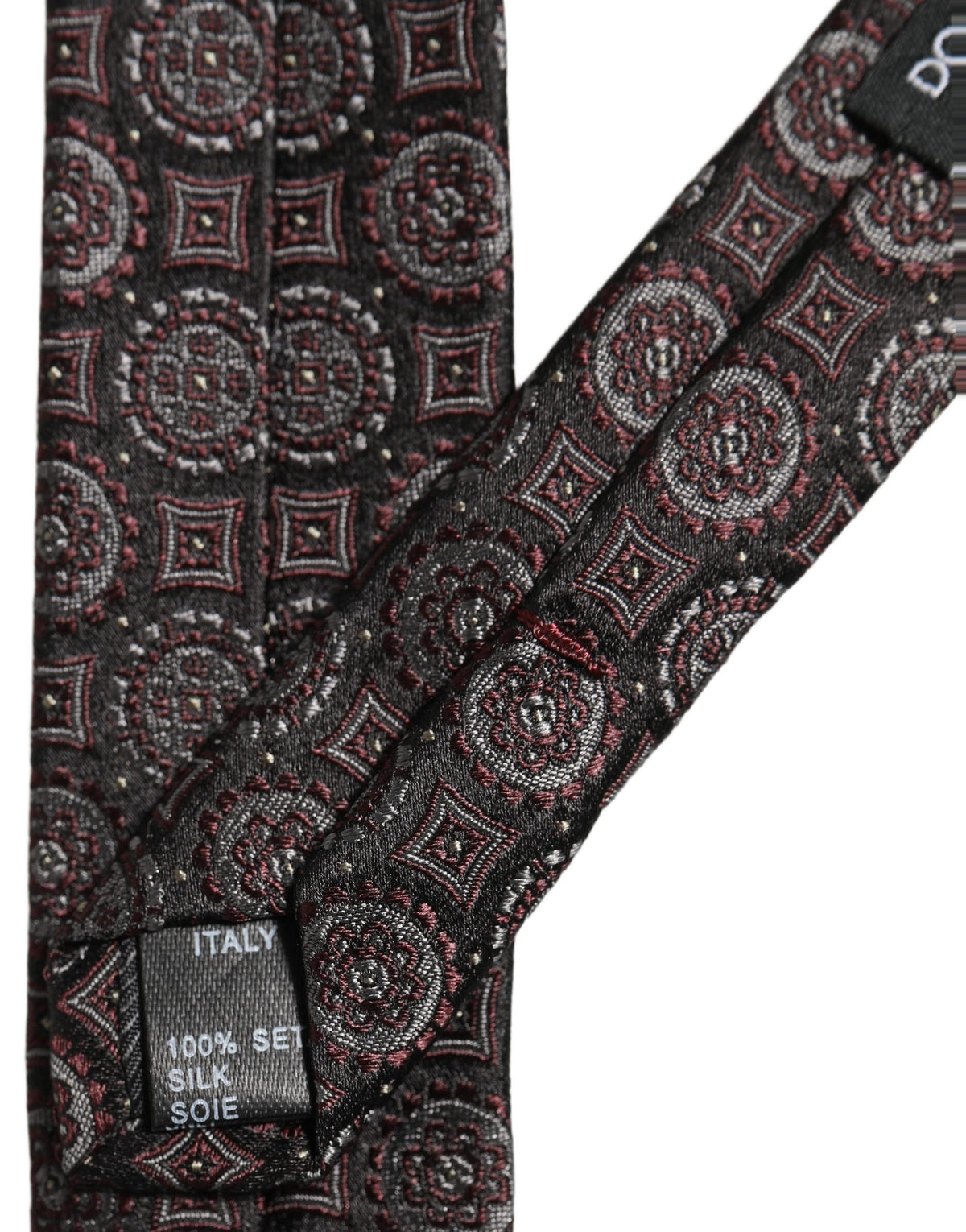 Dark Purple Geometric Adjustable Necktie Accessory Tie