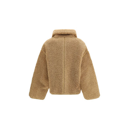 Beige Polyester Shell Jacket